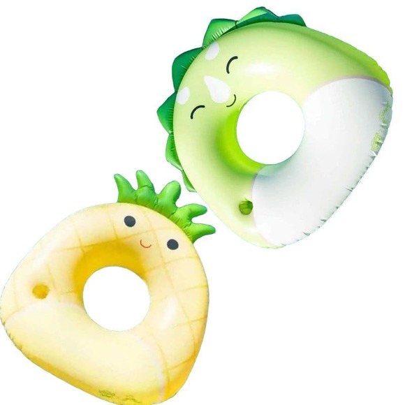 BigMouth Squishmallows Maui the Pineapple & Tristan the Triceratops Pool Floats - Picture 1 of 13